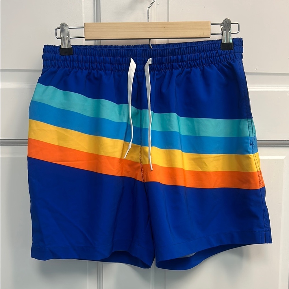 Chubbies Boy’s Striped Swim Trunks Size M with Pockets